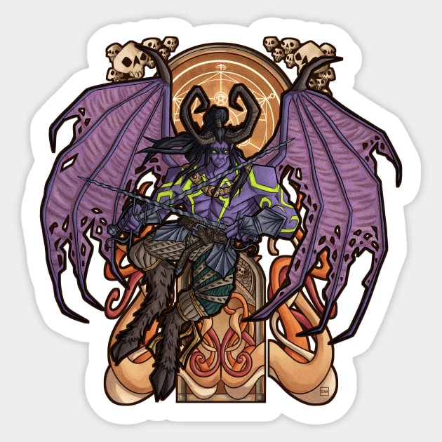 Illidan Sticker by Daniel Marco Art